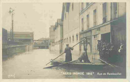 75 - Paris - Paris Inondé 1910 - Rue De Rambouillet - Carte Photo - Animée - CPA - Voir Scans Recto-Verso - Inondations De 1910