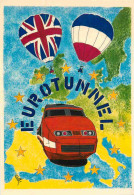 Trains - Trains -  Le Tunnel Sous La Manche Qui Relie Douvres à Calais - Eurotunnel - Art Peinture Illustration - Illust - Trains