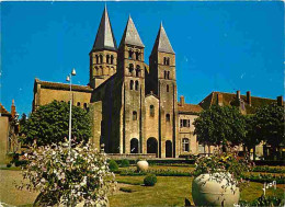 71 - Paray Le Monial - La Basilique Du Sacré Coeur - Fleurs - CPM - Voir Scans Recto-Verso - Paray Le Monial