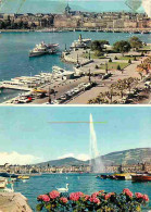 Suisse - Genève - Le Quai Du Mont Blanc Et La Ville - Le Jet D'eau - Multivues - CPM - Voir Scans Recto-Verso - Otros & Sin Clasificación