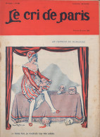 Revue   LE CRI DE PARIS  N° 834  Janvier 1913  Couv De   TESTOVUIDE    (CAT4090 / 834) - Politik