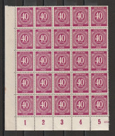 Allemagne 1946 : Timbres Yvert & Tellier N° 19 En Feuille D'époque ( 25 Timbres + Bord De Feuille ). - Nuovi