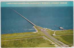 CARTOLINA DI LAKE PONTCHARTRAIN LOUISIANA - WORLD'S LONGEST BRIDGE -  FORMATO PICCOLO - New Orleans