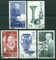 Bm Sweden 1972 MiNr 781-785 Used | King Gustaf VI Adolf's 90th Birthday #kar-1005a - Gebruikt