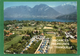 74 . ST JORIOZ CAMPING LE TRANQUILLE *VUE AERIENNE CPM Le LAC  Le Mont -Veyrier état Impeccable 1980 - Autres & Non Classés