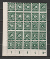 Allemagne 1946 : Timbres Yvert & Tellier N° 22 En Feuille D'époque ( 25 Timbres + Bord De Feuille ). - Nuovi