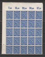 Allemagne 1946 : Timbres Yvert & Tellier N° 24 En Feuille D'époque ( 25 Timbres + Bord De Feuille ). - Mint