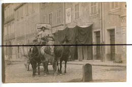 Carte Photo A Identifier . CPA . LYON ??  Attelage Chevaux, Devantures De Magasins - Photographs