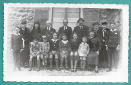 CARTE POSTALE PHOTO ANCIENNNE - PHOTO DE FAMILLE COMMUNION A TURPANGE BELGIQUE - Other & Unclassified