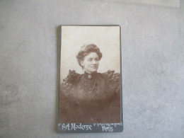 ART MODERNE PORTRAIT FEMME CDV PHOTO CABINET - Anonyme Personen