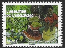 TIMBRE N° 588 -    - ADHESIF  -  ABOLITION DE L'ESCLAVAGE  LA REUNION    - OBLITERE  - 2011 - Gebruikt