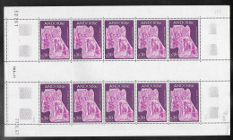 ANDORRE FRANCAIS N°185** En Feuille De 10 Timbres - Cote 15.00 € - Unused Stamps
