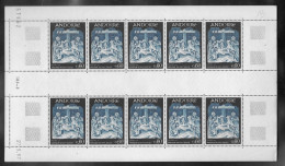 ANDORRE FRANCAIS N°186** En Feuille De 10 Timbres - Cote 20.00 € - Unused Stamps