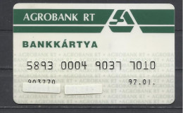 Hungary, Agrobank, 1997. - Credit Cards (Exp. Date Min. 10 Years)