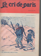 Revue   LE CRI DE PARIS  N° 854 Juin 1913  Couv De XXX    (CAT4090 / 854) - Politiek