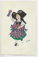 ILLUSTRATEUR ZANE ALSACIENNE COSTUME VIVE LA FRANCE - Other & Unclassified