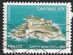 TIMBRE N°  722 -    - ADHESIF  -  CHATEAU D'IF     - OBLITERE  - 2012 - Gebraucht