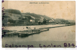 -LEROUVILLE - ( Meuse ),  Le Port Et La Gare, Péniche, Barges Plate, édit Huault, Non écrite, 1915, TBE, Scans. - Commercy