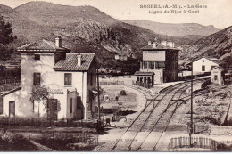 Sospel Gare Ligne Nice à Coni Chemin De Fer Carte RARE - Sospel
