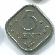 5 CENTS 1971 ANTILLES NÉERLANDAISES Nickel Colonial Pièce #S12196.F.A - Antille Olandesi