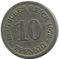 10 PFENNIG 1876 A ALLEMAGNE Pièce GERMANY #DB263.F.A - 10 Pfennig