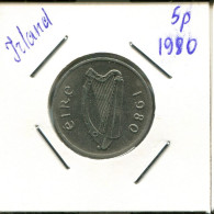 5 PENCE 1980 IRLAND IRELAND Münze #AN636.D.A - Irland