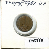 1 CENT 1960 NIEDERLANDE NETHERLANDS Münze #AU497.D.A - 1948-1980: Juliana