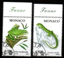 MONACO   -  2004 .  Y&T N° 2429 à 2430 Oblitérés.  Grenouille / Lézard - Usati