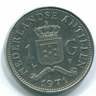 1 GULDEN 1971 ANTILLAS NEERLANDESAS Nickel Colonial Moneda #S12006.E.A - Antille Olandesi
