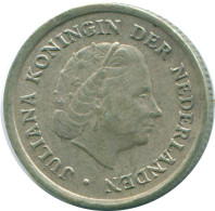 1/10 GULDEN 1970 ANTILLES NÉERLANDAISES ARGENT Colonial Pièce #NL13032.3.F.A - Antilles Néerlandaises