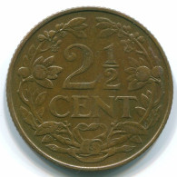 2 1/2 CENT 1956 CURACAO NIEDERLANDE Bronze Koloniale Münze #S10175.D.A - Curaçao