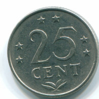 25 CENTS 1971 ANTILLAS NEERLANDESAS Nickel Colonial Moneda #S11501.E.A - Antilles Néerlandaises