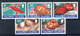 Salomon Inseln 726-730 Postfrisch Muscheln/ Schnecken #JP195 - Salomon (Iles 1978-...)