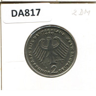 2 DM 1970 D K. ADENAUER BRD DEUTSCHLAND Münze GERMANY #DA817.D.A - 2 Marchi