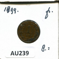 1 CENT 1899 NEERLANDÉS NETHERLANDS Moneda #AU239.E.A - 1 Centavos