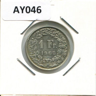 1 FRANC 1963 B SUISSE SWITZERLAND Pièce ARGENT #AY046.3.F.A - Otros & Sin Clasificación