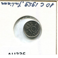 10 CENT 1959 NEERLANDÉS NETHERLANDS Moneda #AU336.E.A - 1948-1980: Juliana