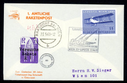 DRG 1. Amtliche Raketenpost Wien Luposta 23. Mai 1961 #HK126 - Other & Unclassified