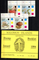 Salomon Inseln EM + Markenheftchen 522-525 Postfrisch Pilze #JR799 - Isole Salomone (1978-...)