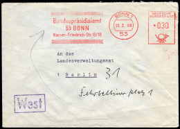 Bundesrepublik Deutschland, 1968, AFS, Brief - Altri & Non Classificati