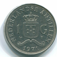 1 GULDEN 1971 ANTILLAS NEERLANDESAS Nickel Colonial Moneda #S11916.E.A - Antille Olandesi