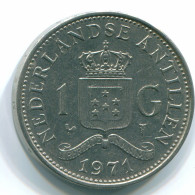 1 GULDEN 1971 ANTILLAS NEERLANDESAS Nickel Colonial Moneda #S11916.E.A - Netherlands Antilles