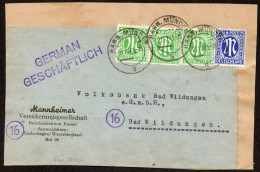 Amerik.+Brit. Zone (Bizone), 1945, 3 (3) + 9, Brief - Sonstige & Ohne Zuordnung