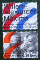 Koninklijk Huwelijk NVPH 2046 A+b (Mi Block 74); 2002 Gestempeld / Used NEDERLAND / NIEDERLANDE / NETHERLANDS - Used Stamps