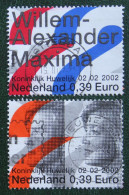 Koninklijk Huwelijk NVPH 2046 A+b (Mi Block 74); 2002 Gestempeld / Used NEDERLAND / NIEDERLANDE / NETHERLANDS - Usados