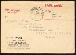 Bizone Flugpost-Zulassungsmarke, 1948, Barfreimachung, Brief - Sonstige & Ohne Zuordnung