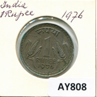 1 RUPEE 1976 INDE INDIA Pièce #AY808.F.A - Indien