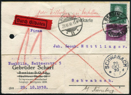 Berliner Postgeschichte, 1930, 412, 418, Brief - Storia Postale