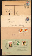 Saar, 1946, FZ 1,2,8 - 4(2) - 9 EF, Brief - Autres & Non Classés