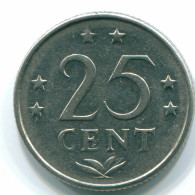 25 CENTS 1971 NIEDERLÄNDISCHE ANTILLEN Nickel Koloniale Münze #S11508.D.A - Niederländische Antillen